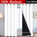 Cortinas opacas 100% blanco puro